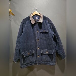 Vtg Chaps Ralph Lauren Jacket Mens Large Corduroy Blanket Lined Chore Barn Coat
